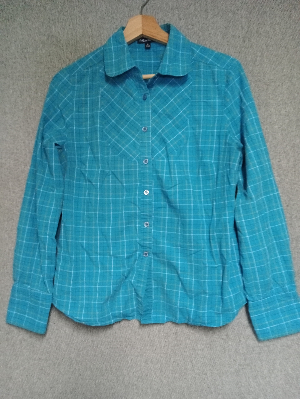 Rafaella Teal Plaid Button-Down Shirt